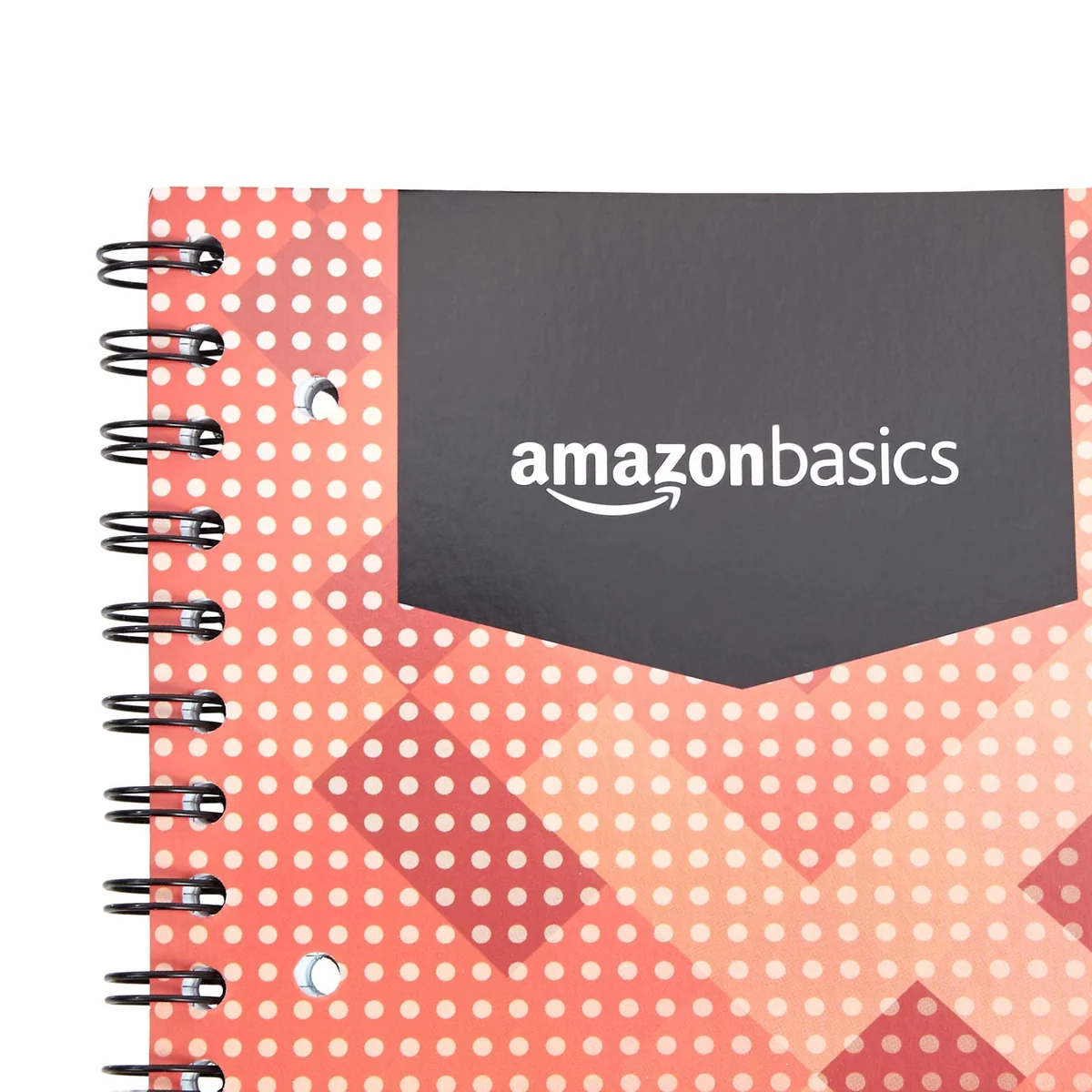 Amazon Basics Cuaderno espiral, 100 hojas, 200 páginas A4+, 80 GSM, paquete de 3, Rojo