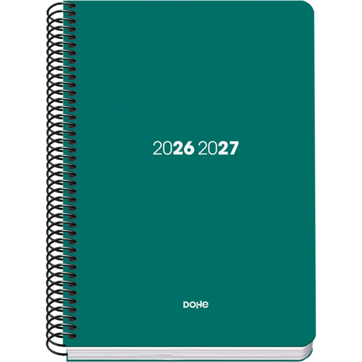 Dohe - Agenda Escolar 2026 2027 - Septiembre a Junio, Semana Vista, A5 (15x21 cm), Tapa Flexible de Plástico Duro, Cierre de Espiral, Español e Inglés - Element Azul