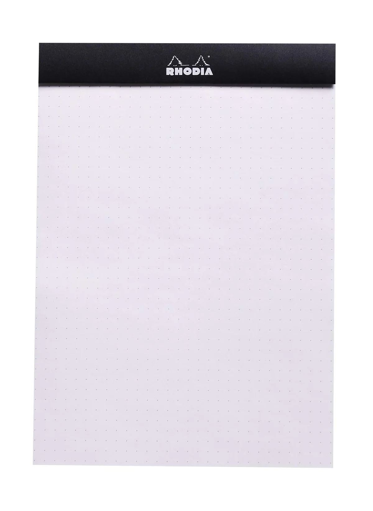 RHODIA 16559C - Bloc-Notes Agrafé Dotpad N°16 Black - A5 - Pointillés Dot - 80 Feuilles Détachables - Papier Clairefontaine Blanc 80 g/m² - Couverture en Carte Enduite Souple et Résistante - Basics