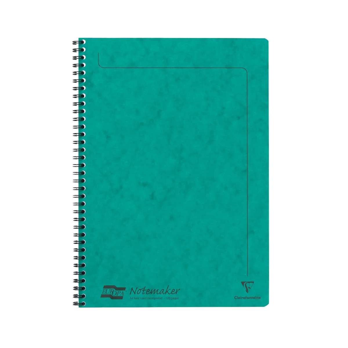 Clairefontaine 4863Z A Notemakers Europa Green Cuaderno de espiral - A4 21x29,7 cm - 120 páginas rayadas desmontables - Papel blanco de 90 g / m2 - Cubierta de tarjeta brillante