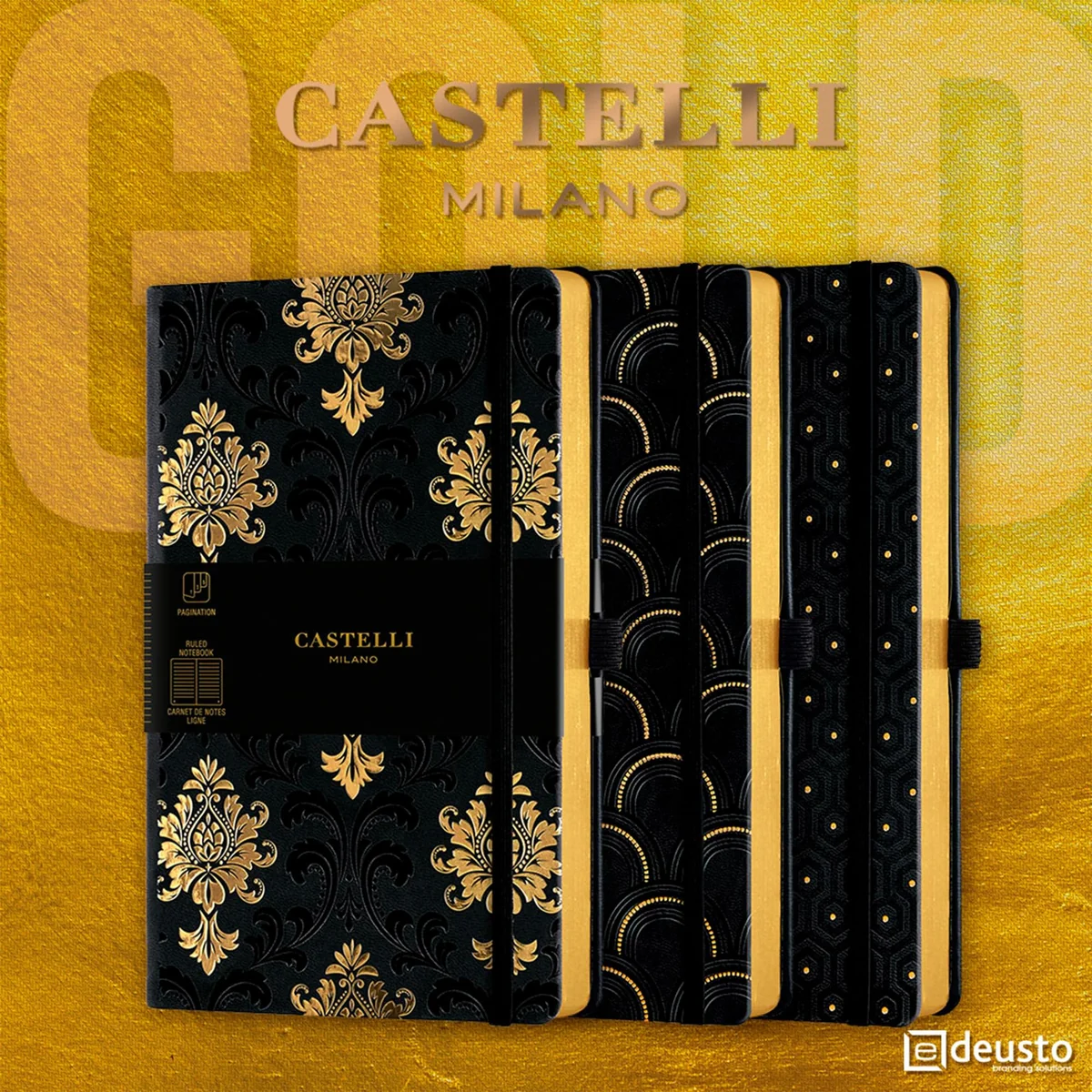 CASTELLI Libreta A5 Bonita, Cuaderno Bonito con Hojas Blancas y Tapa Dura 13x21 cm con Índice, Bolsillo, Elástico y Portabolígrafo, 192 Páginas FSC, Diario Personal y Viaje | Journaling Notebook