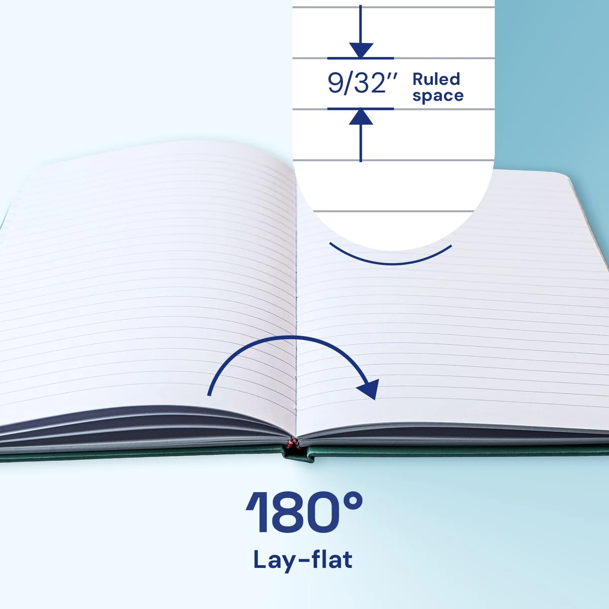 ONAVIA Cuaderno Rayado A5 Cuaderno de Viaje de Tapa Dura, Classic Libreta, Diario Premium Lineas de notas con Bucle de Lápiz, 160 páginas (Negro)