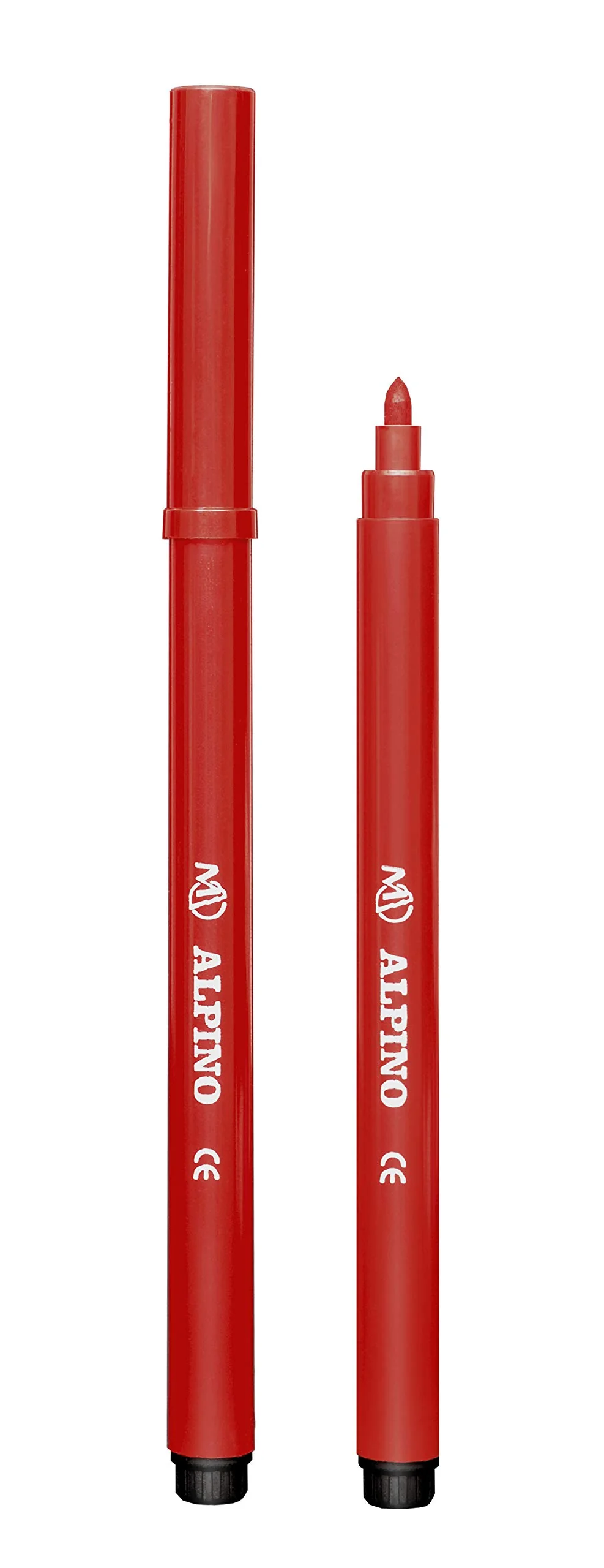 Alpino 24 Rotuladores de Colores Brillantes | Rotulador de Punta Resistente de 3mm para Colorear | Tinta Súper Lavable y de Larga Duración | Estuche de Rotuladores | Material Escolar