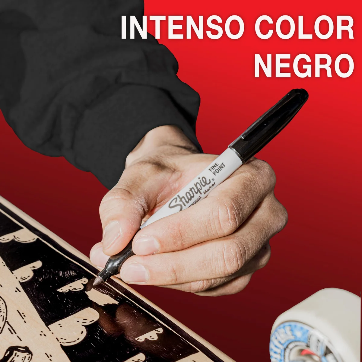 Sharpie rotuladores permanentes | punta fina | color negro | paquete de 12 marcadores | material escolar ideal