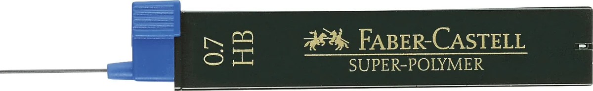 Faber-Castell B-9067-HB - Blíster Tubo de 12 Minas 0.7mm - Negro - HB