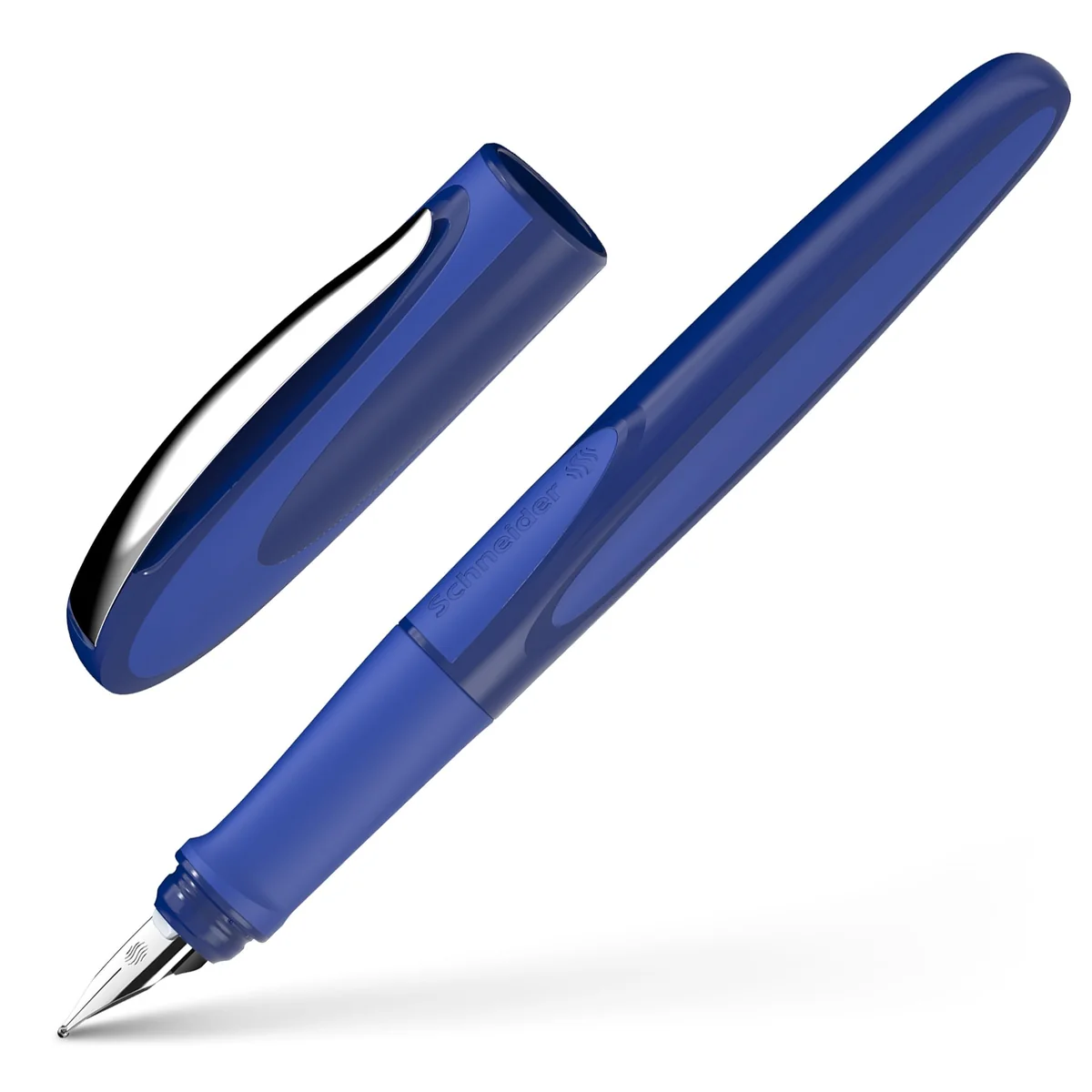 Schneider Ray 168215 - Pluma estilográfica para diestros (incluye cartucho de tinta estándar), color azul