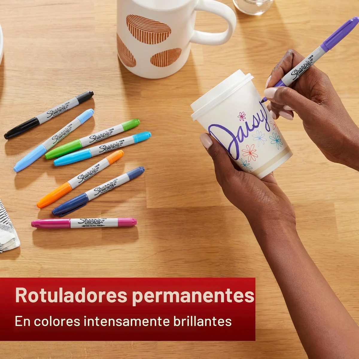 Sharpie rotuladores permanentes de doble punta | puntas fina y ultrafina | color negro | paquete de 2 marcadores | material escolar ideal
