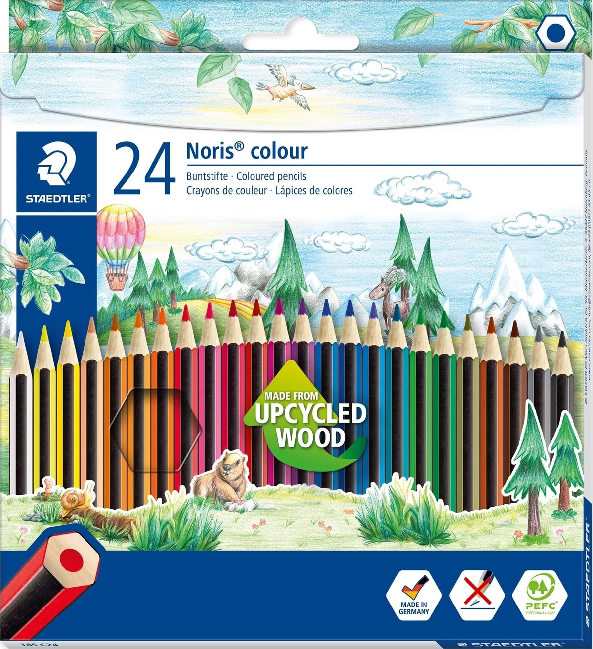 Staedtler 185 C24 - Lápices de colores, 24 Unidades (Paquete de 1), Multicolor