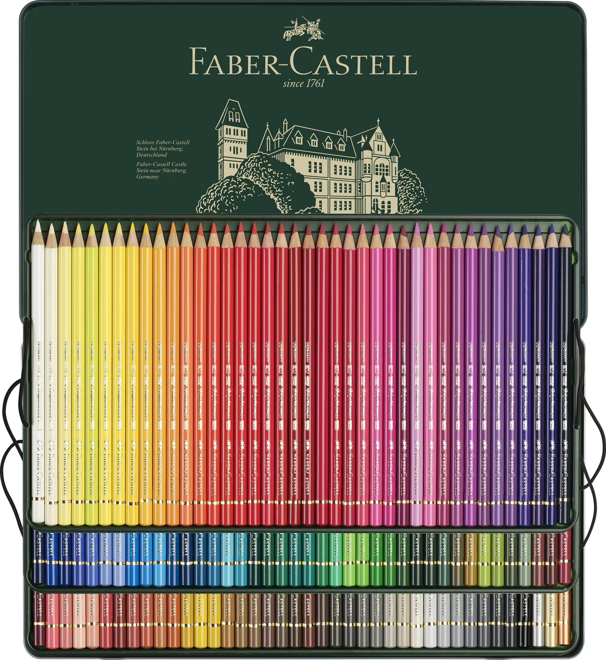 FABER-CASTELL - Polychromos, 120 colores, estuche metálico