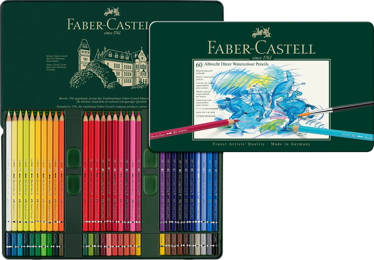 FABER-CASTELL - Set de lápices acuarelables Albrecht Dürer de 60 piezas