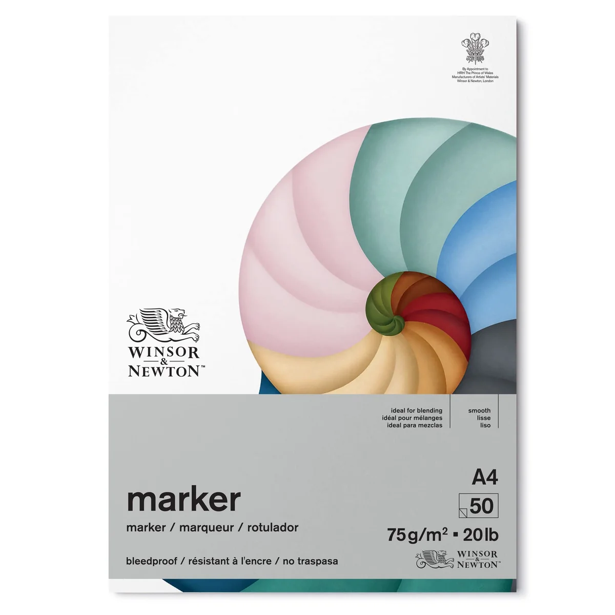 Winsor & Newton Bloc Papel rotuladores, Blanco, DIN A4