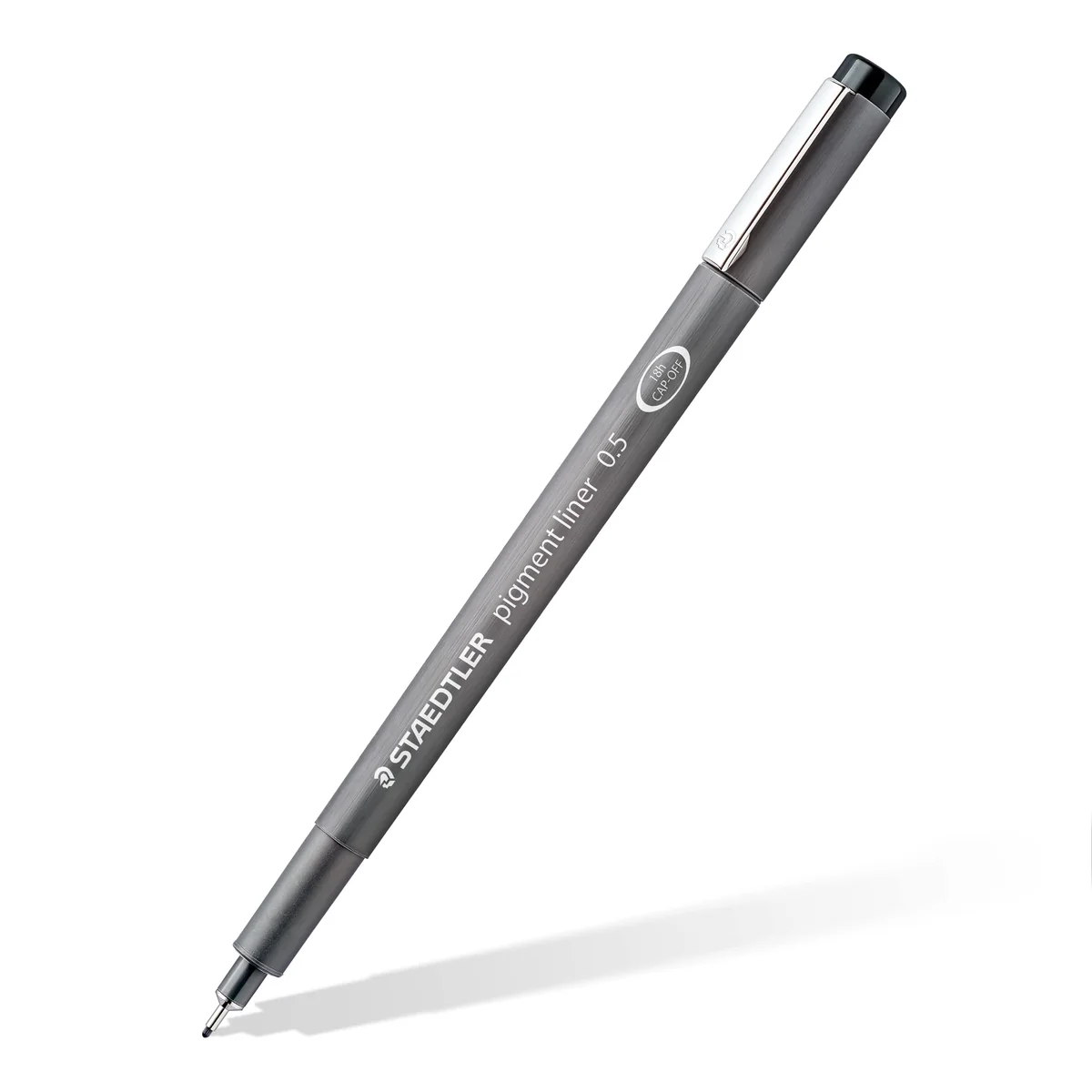 Staedtler 308 SB6P, Rotuladores Fineliner Pigment Liner, Estuche con 6 unidades, Color Negro