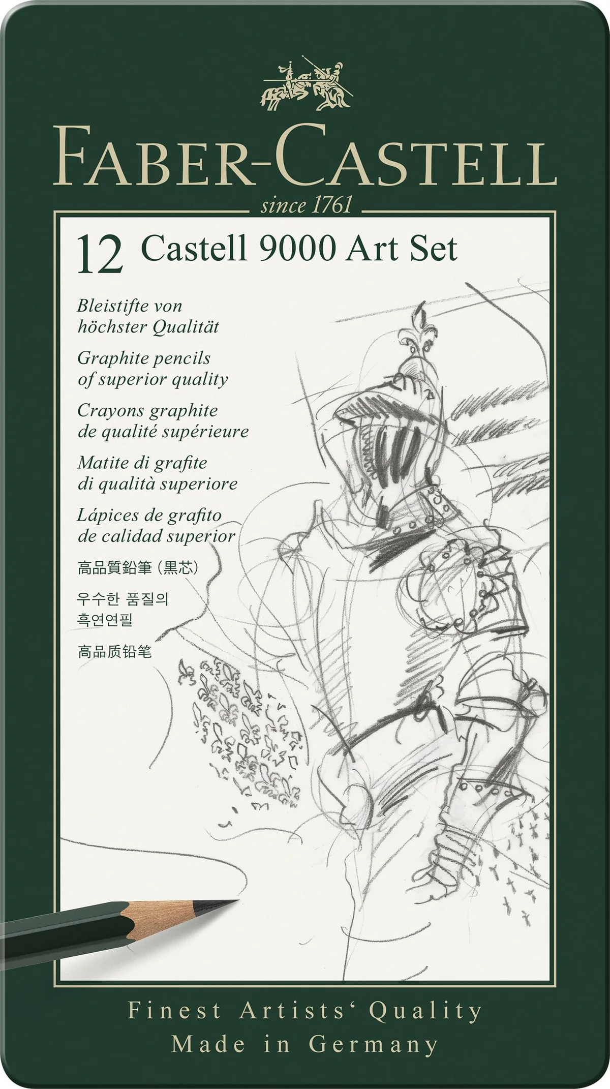 FABER-CASTELL - Lápices, juego Castell 9000 de 12 piezas