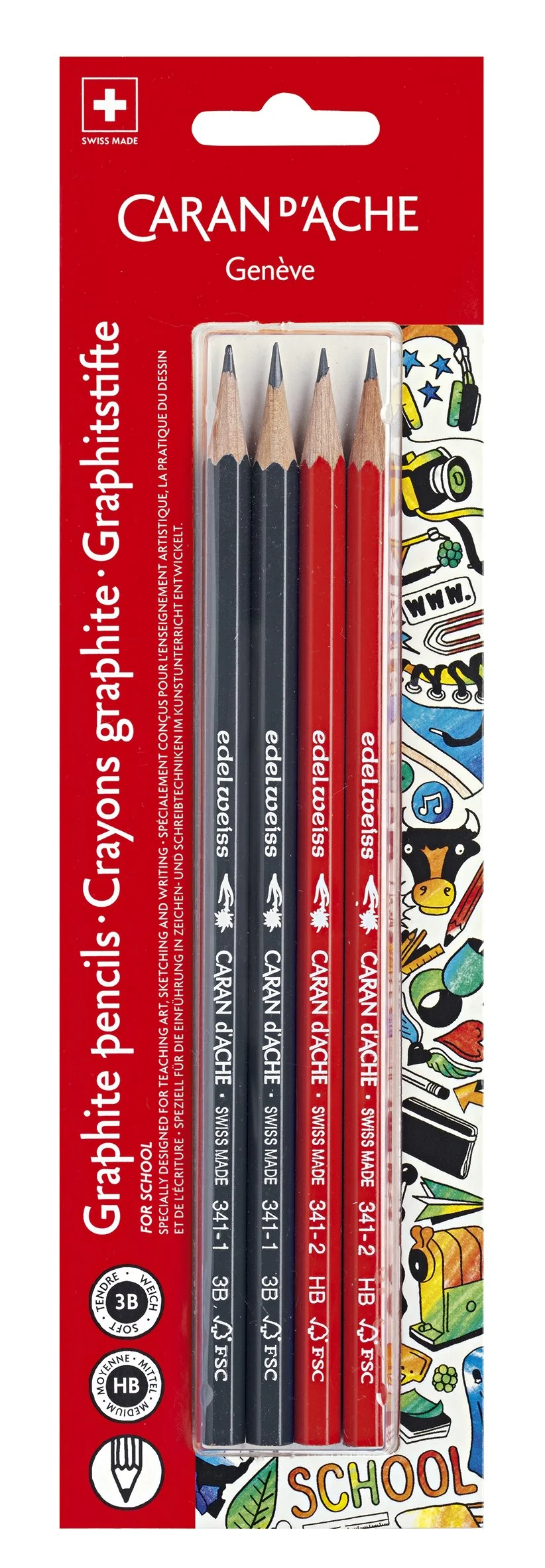 Caran d'Ache Graphite Line 775.315 Grafwood - Lápices de tubo metálico (15 unidades)