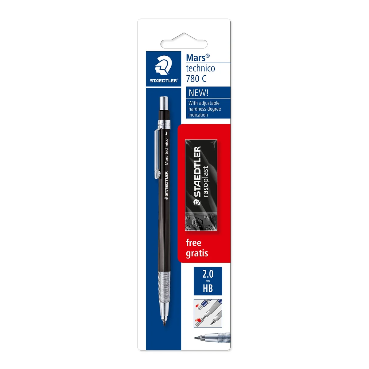 STAEDTLER Mars technico 780 Portaminas – 2 mm, con zona de agarre