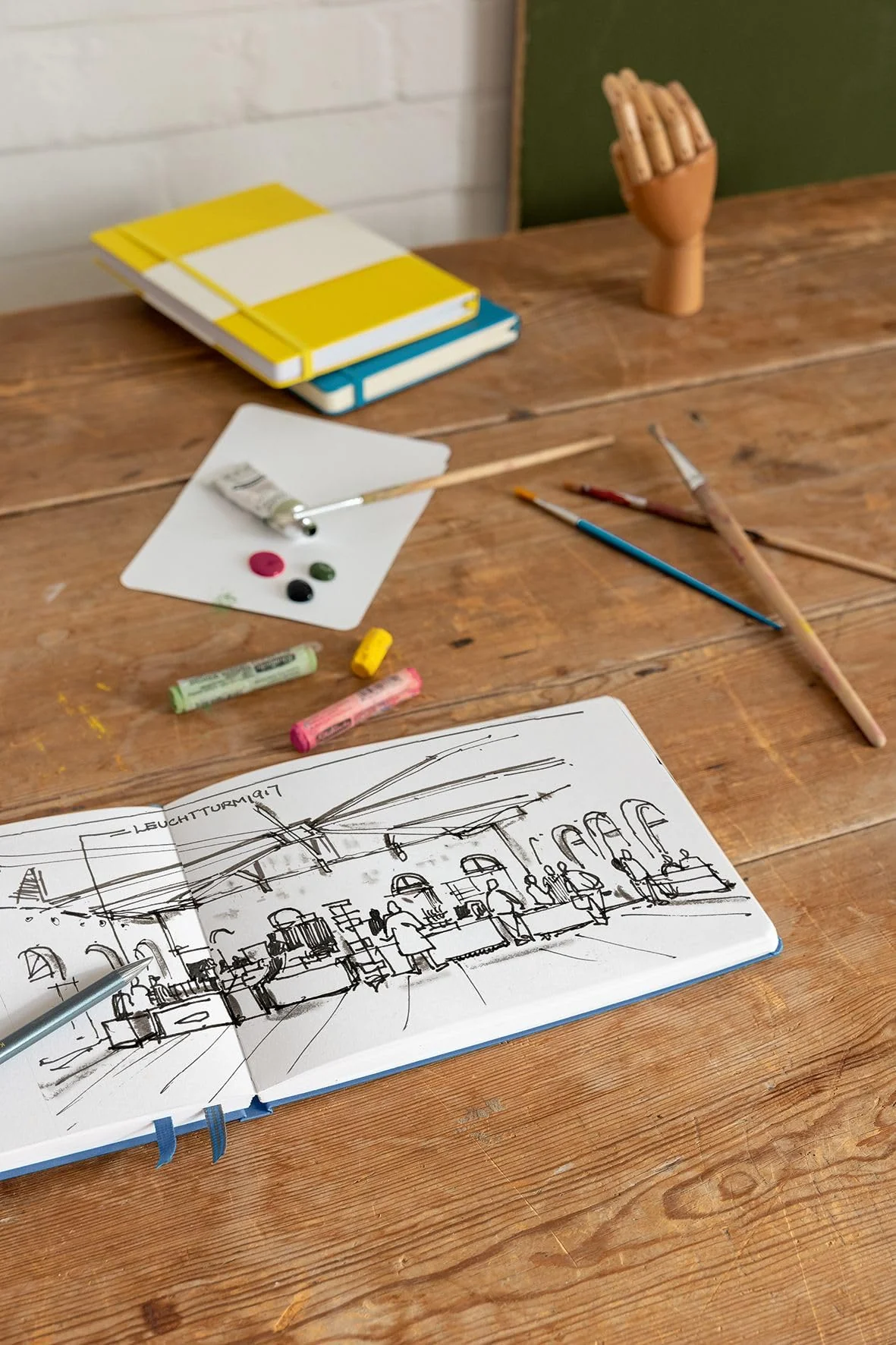 LEUCHTTURM1917 362362 Sketchbook Medium (A5), Tapa Dura, 112 páginas (150 g/m2), Lisa, Negro