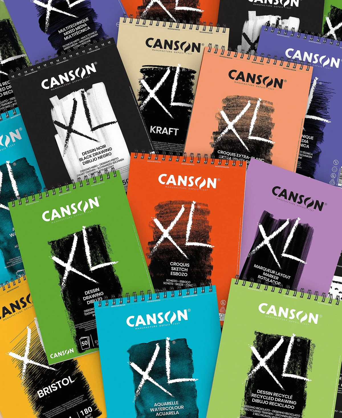 Canson Álbum Espiral 21x29,7 50H XL Bristol Extraliso 180g, Blanco, A4
