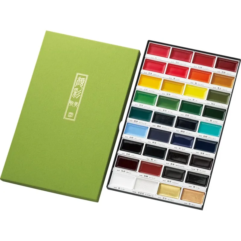 Kuretake Gansai Tambi Set de Acuarelas, 36 Colores, Hecho en Japón