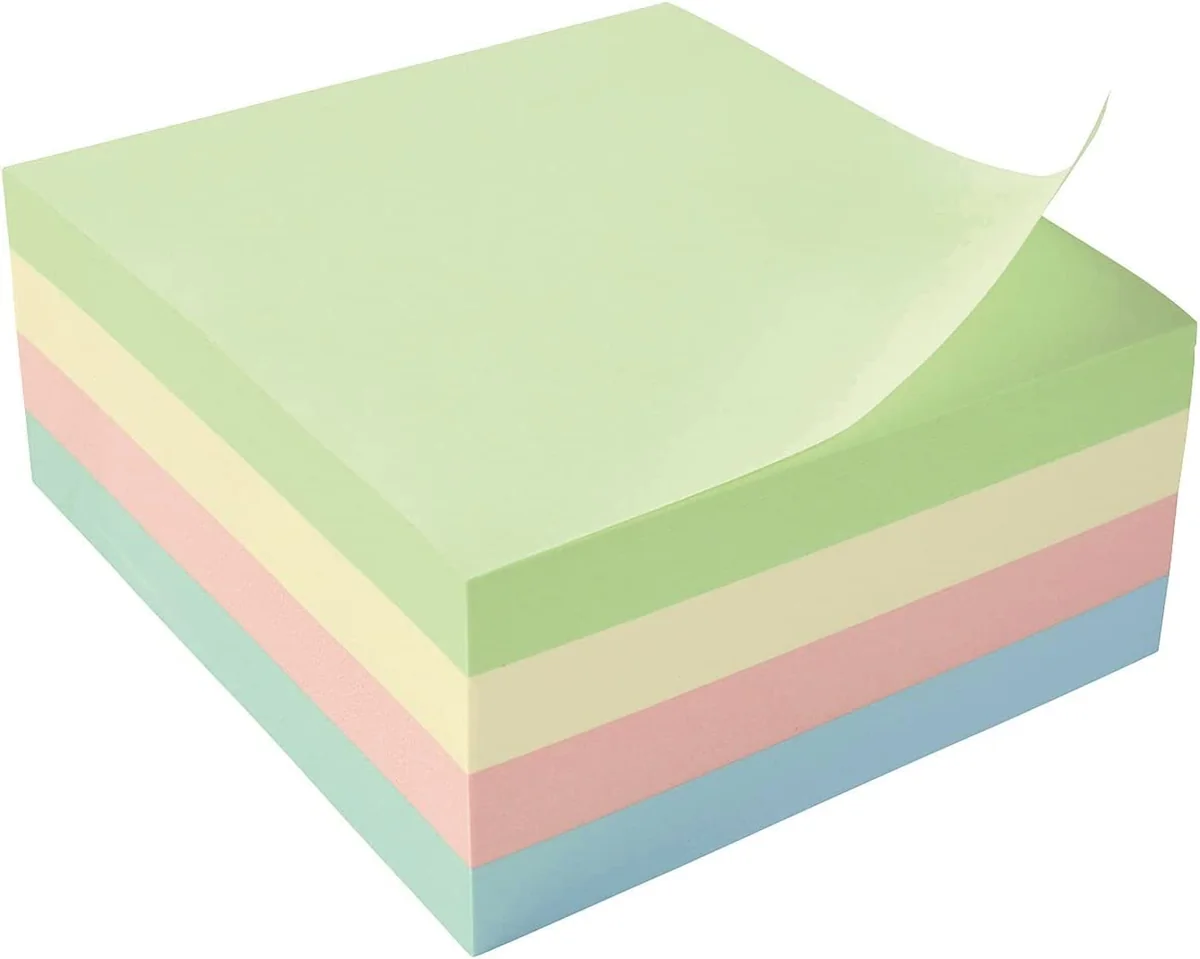 Q-Connect Bloc De Notas Adhesivas Quita Y Pon 75X75 Mm Pastel con 400 Hojas (KF01347)