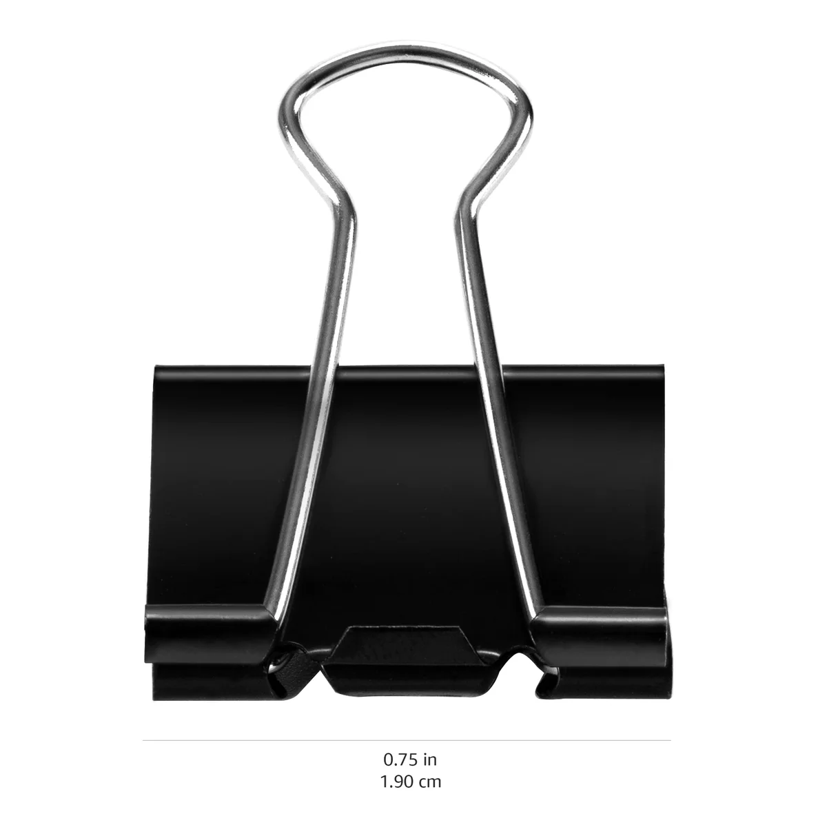 Amazon Basics - Pinzas para encuadernación, capacidad de 5/16 pulgadas, 3/4 pulgadas de ancho (pequeñas), 144 Unidad, 12 Paquetes de 12, Negro