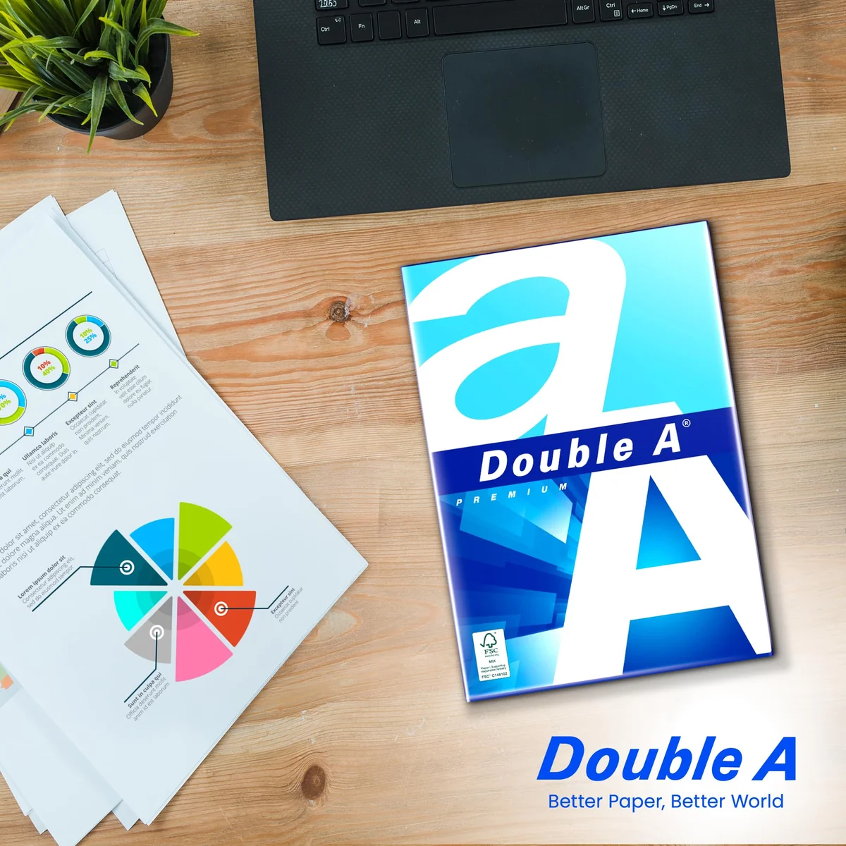 Double A 3613630000042 - Pack de 500 hojas papel folio, 80 gr