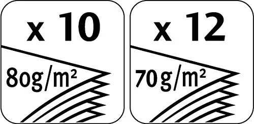 Maped Perforadora de Papel Universal 4 Agujeros con Capacidad de 10 a 12 Hojas, Agujereadora con Sujeción Optimizada y Tapa para Confetis, Acabado Metálico Plateado para Oficina y Escuela