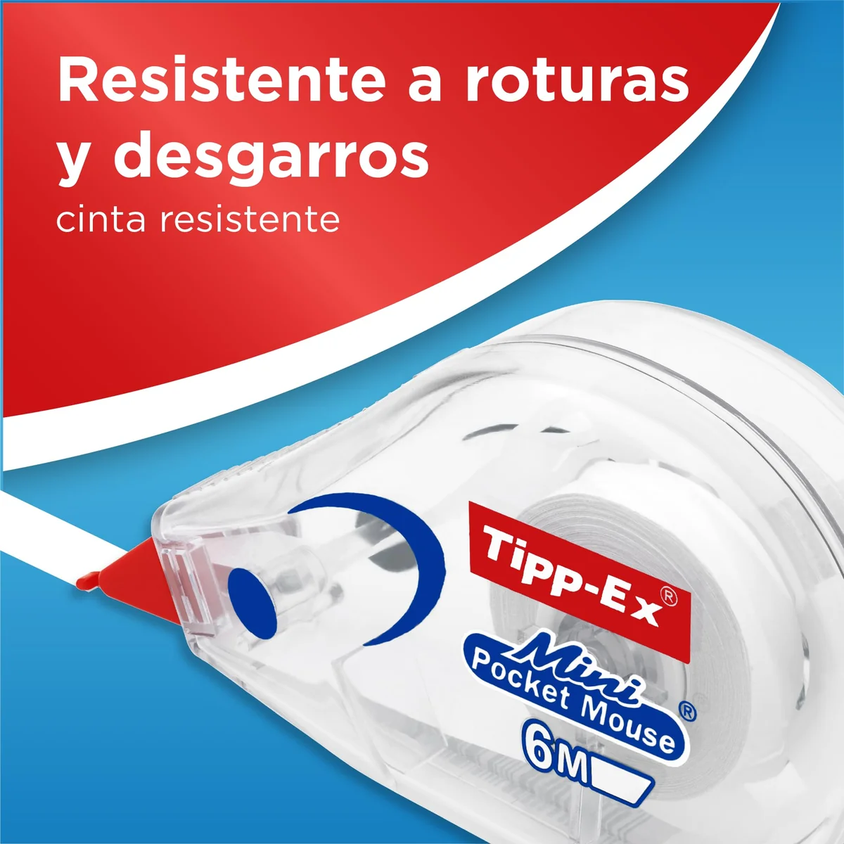 Tipp-Ex Mini Pocket Mouse Cinta Correctora - 6 m x 5 mm, caja de 10 Unidades, óptimo para oficinas, Multicolor