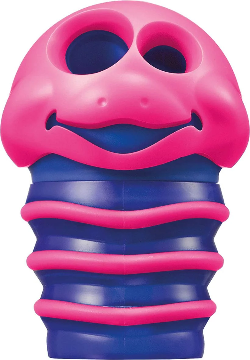 Maped Sacapuntas Escolar Croc Croc, Afilador con Depósito, 2 Orificios para Lápices Estándar y Grandes, Diseño Lúdico y Ergonómico, Gran Capacidad de Virutas, 3 Colores Diferentes (Paquete de 2)