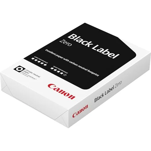 Canon Papel para impresora WOP211 Black Label Zero 80 A4 500 hojas para impresión de oficina FSC