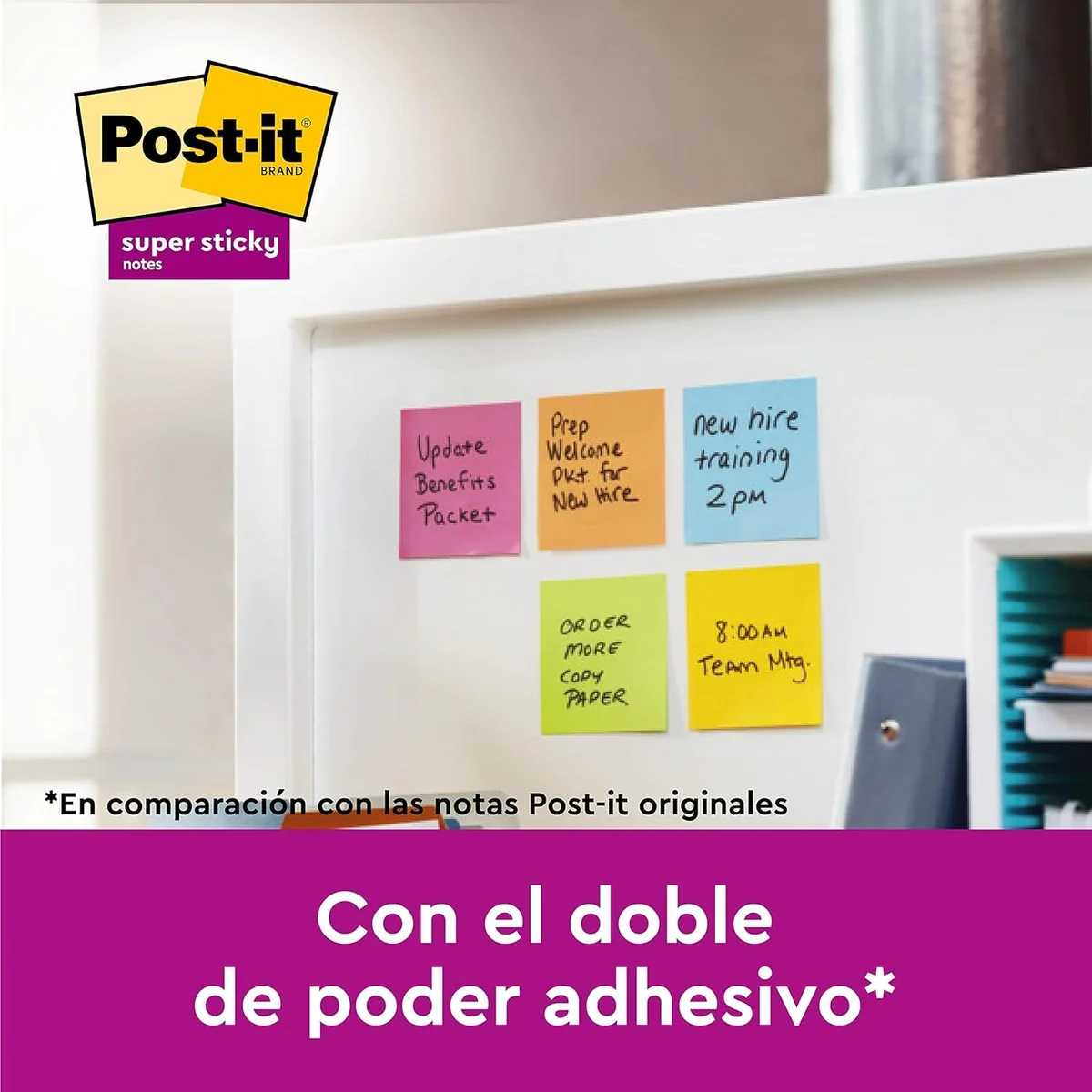 Post-It Notas Super Sticky Colección Cosmic, Paquete de 6 Blocs de Notas, 90 Hojas por Bloc, 76 mm x 76 mm, Para Listas de Tareas y Recordatorios
