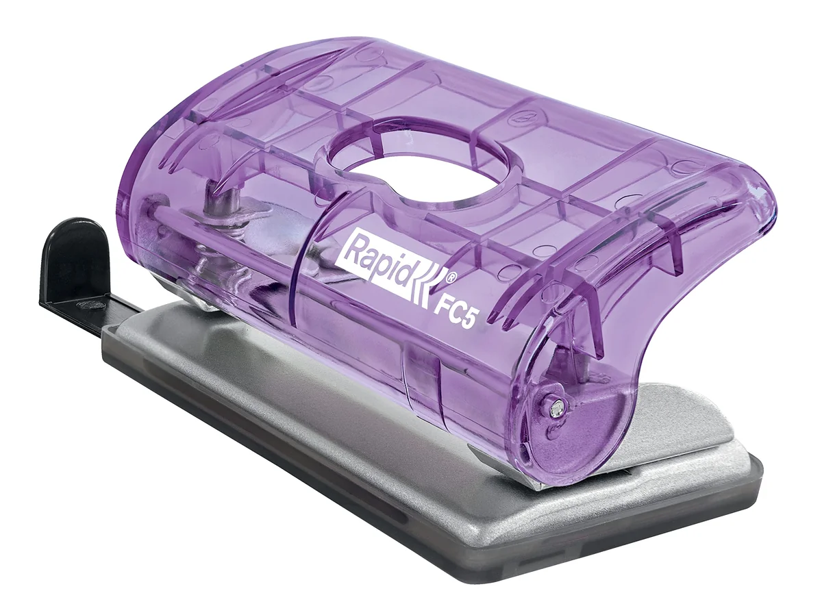 Esselte Perforadora de Papel de 2 Orificios, Taladradora con Capacidad Hasta 10 Hojas, Compacta, Hogar, Escuela y Oficina, Gama Colour'Breeze, Lavanda, 5001334