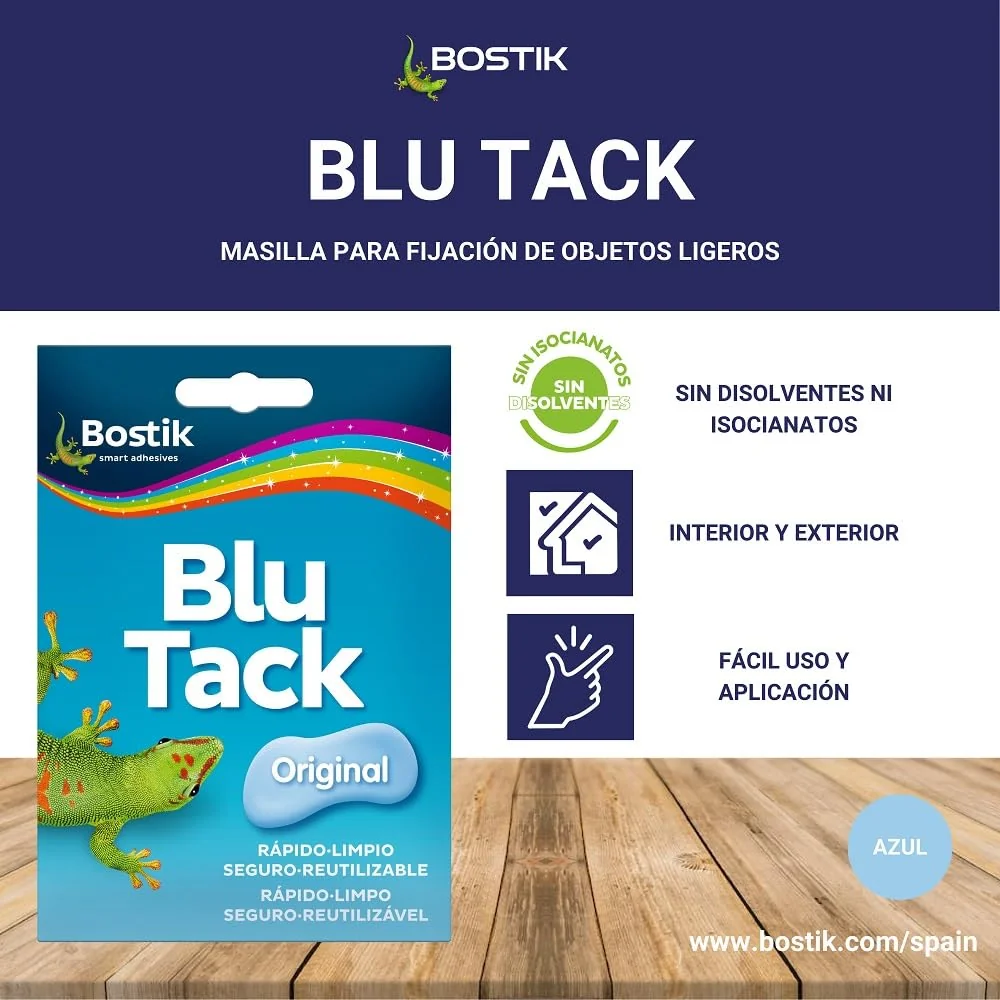 BOSTIK Blu Tack Original Azul - Sobre 57 g
