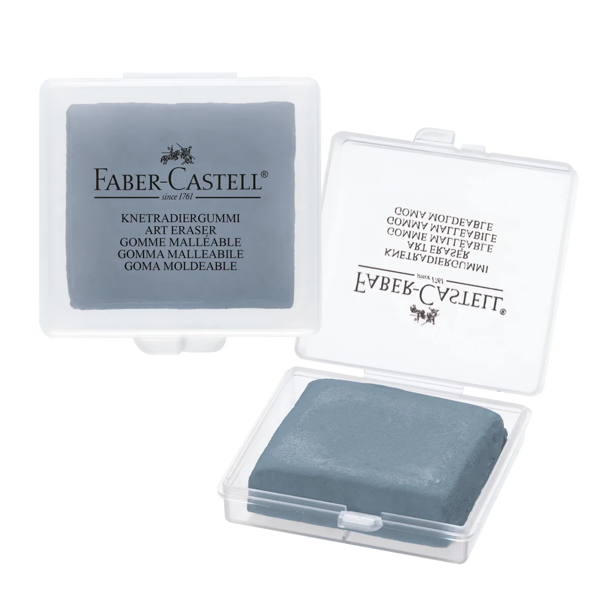 Faber-Castell - Goma de borrar en caja de plástico, color gris