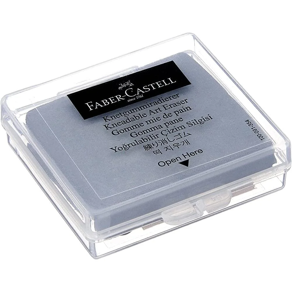 Faber-Castell - Goma de borrar en caja de plástico, color gris