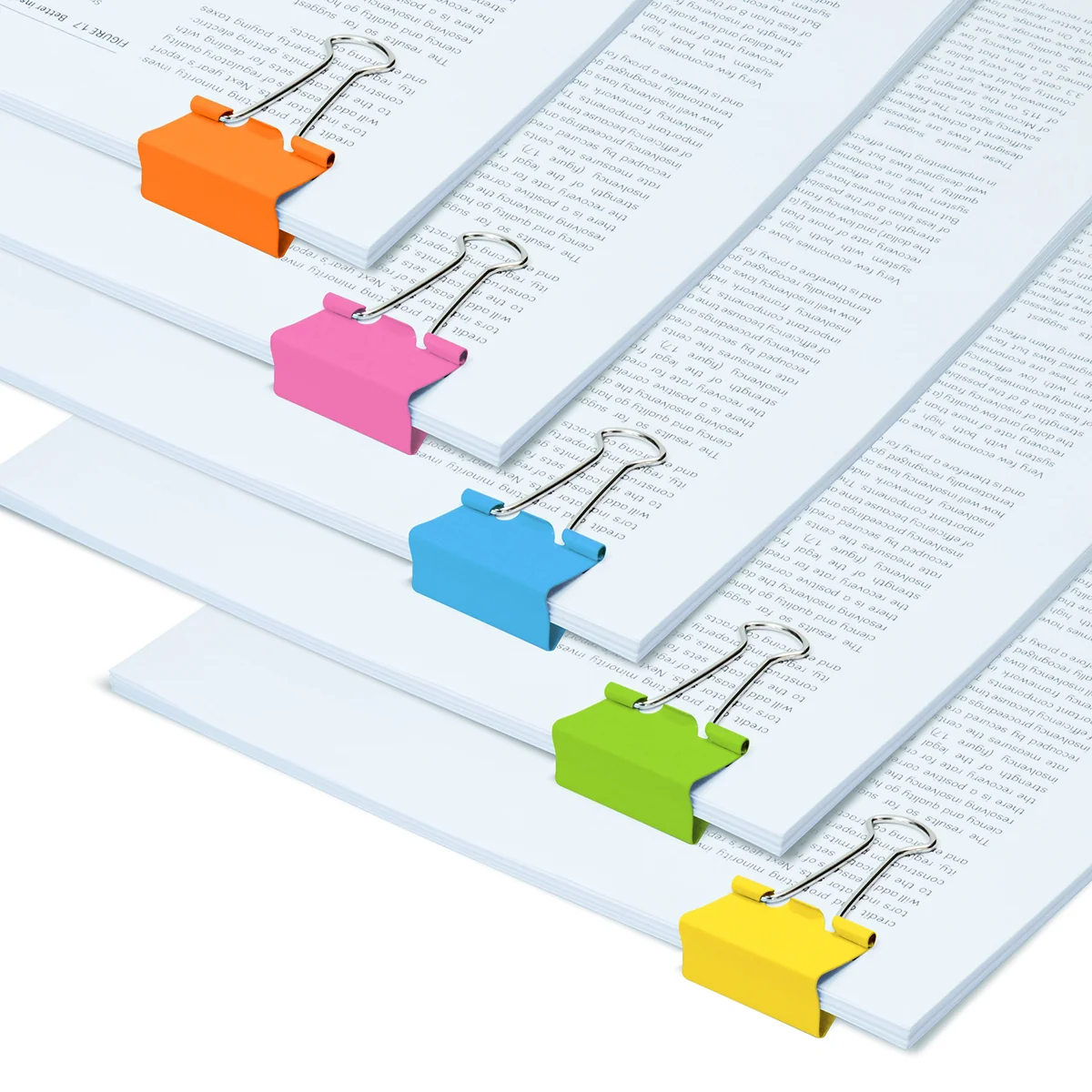 Rapesco FBC32COL Pinzas Clips 32 mm, Brazos Plegables, Caja de 10