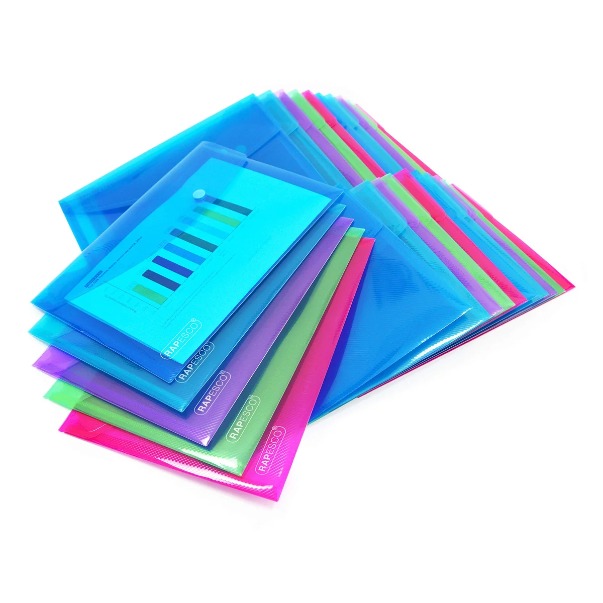 Rapesco 1498 ECO Carpeta Sobre Portafolios con Broche, A5, 25 Unidades