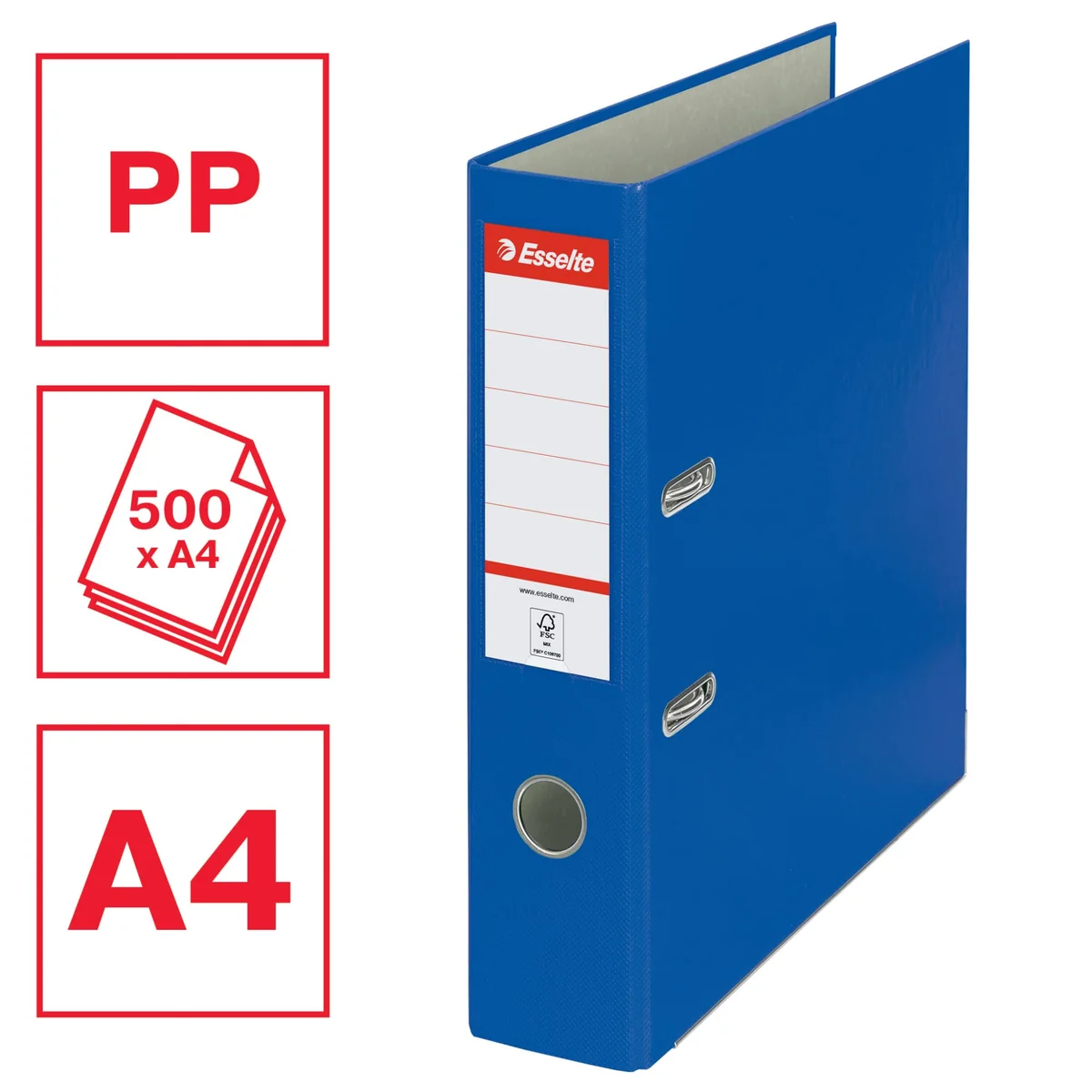 Esselte 624291 – Archivador A4 75 mm Pack 3 Azul
