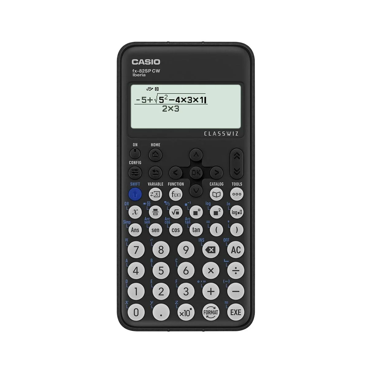 Casio FX-82SP CW - Calculadora Científica, Recomendada para el Curriculum Español y Portugués, 5 Idiomas, más de 300 Funciones, Color Gris Oscuro