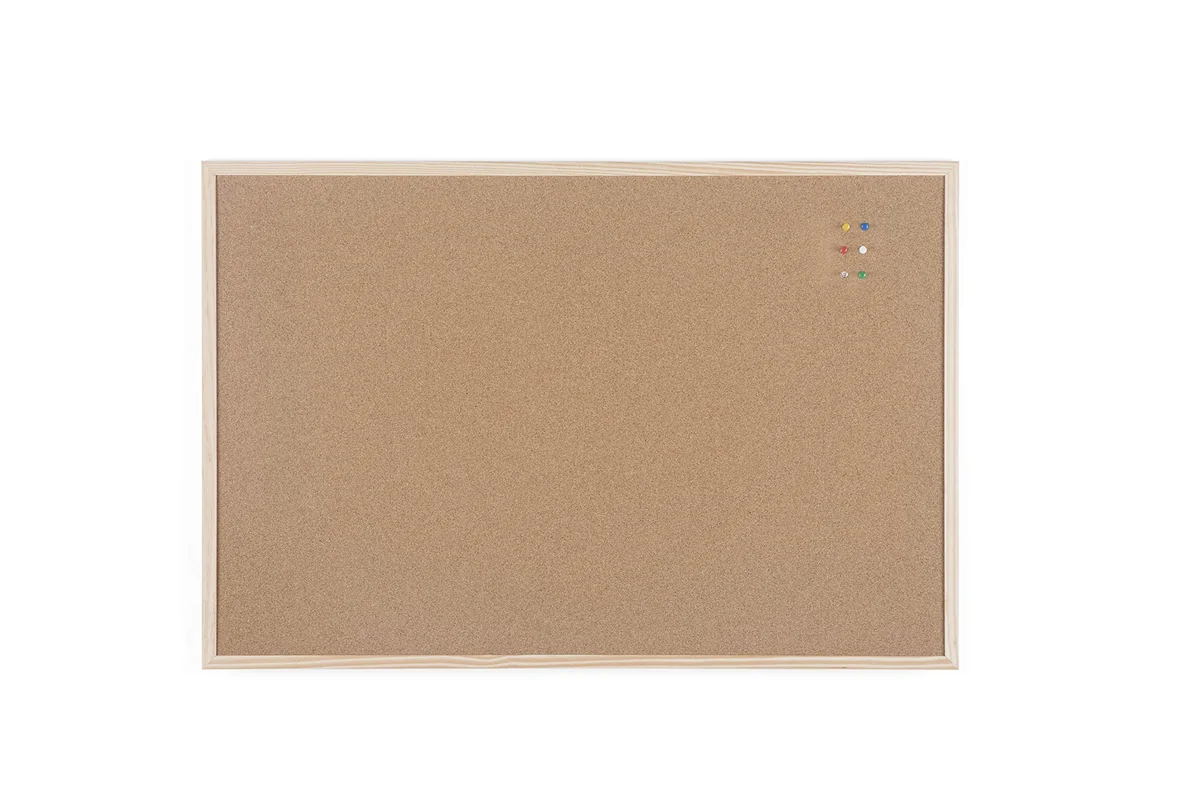 Bi-Office Budget - Tablero de corcho con marco de madera, 90 x 60 cm