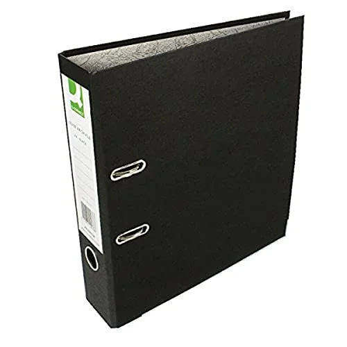 Q-Connect KF20038 - Archivador de palanca (A4, cartón), color negro, pack con 10 unidades