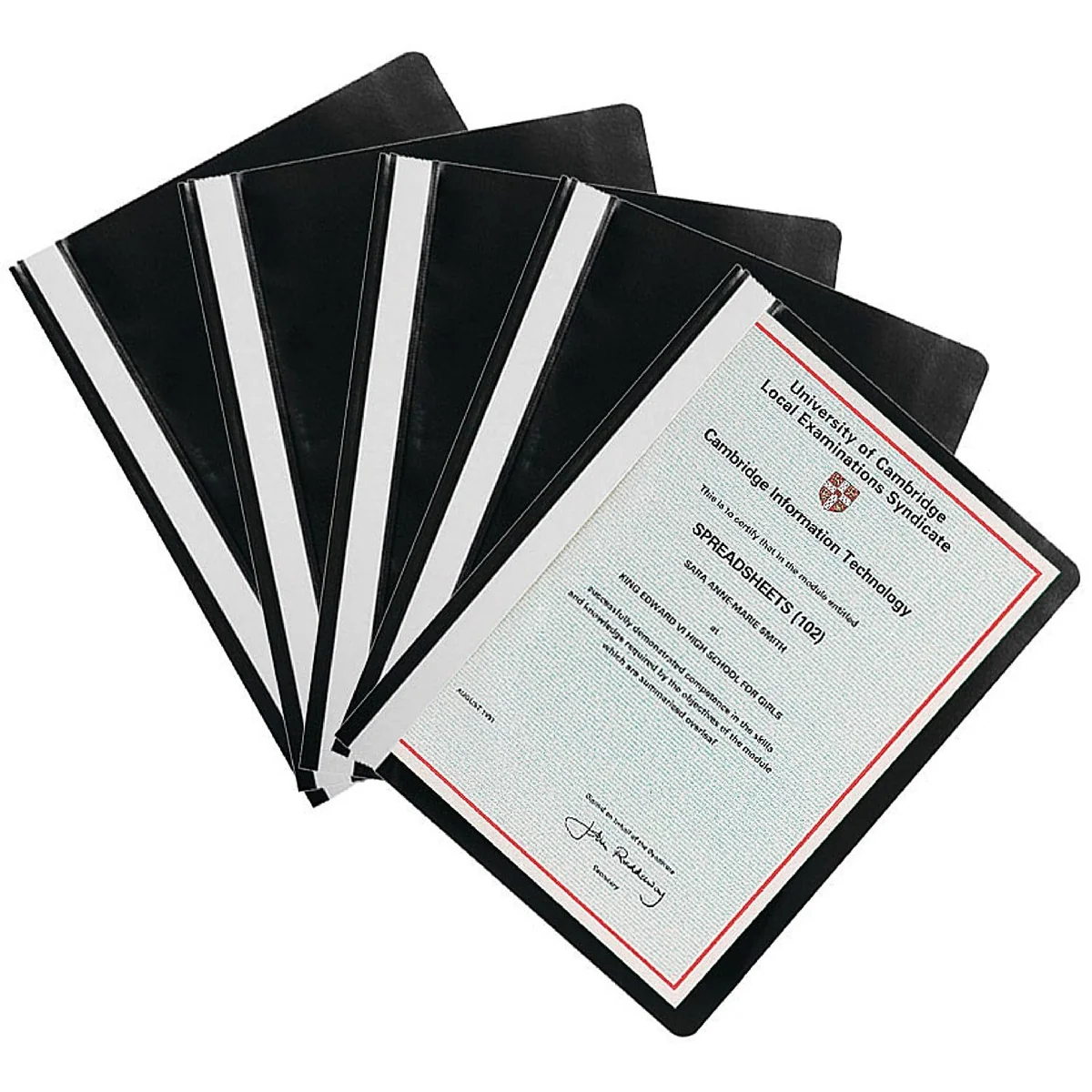 Q-Connect - Carpeta (tamaño A4, 25 unidades), color negro, KF01453