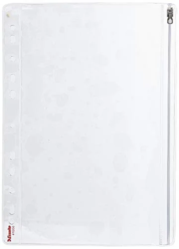 ESSELTE 411200 - Fundas fuelle capacidad PVC sin refuerzo 200 micras (bolsa 5 ud.) DIN A4. 11 taladros, Claro