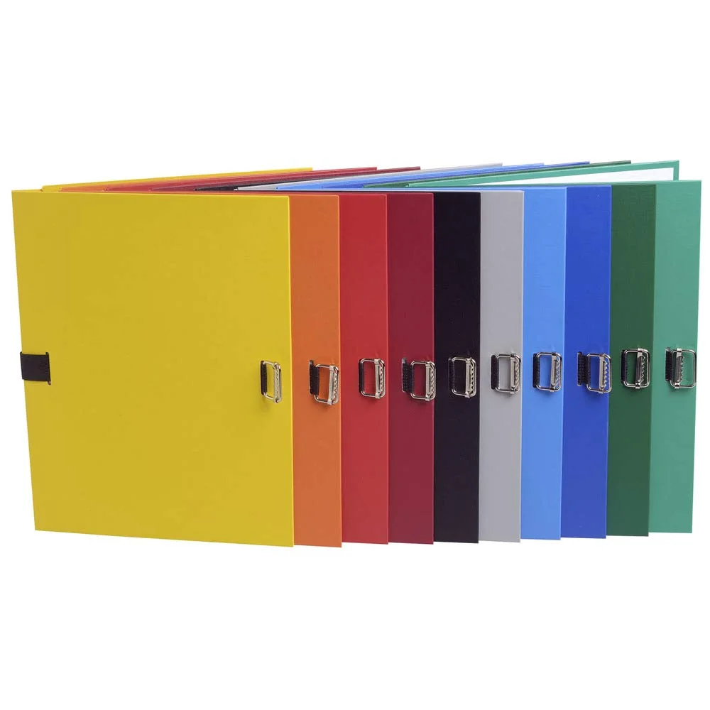 Exacompta 720E - Pack de 10 carpetas con goma con lomo extensible, multicolor