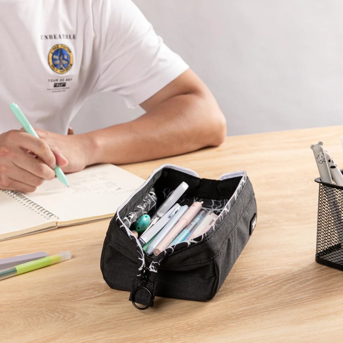 ZIPIT Lenny Estuche Escolar para Lápices de Gran Capacidad, Negro