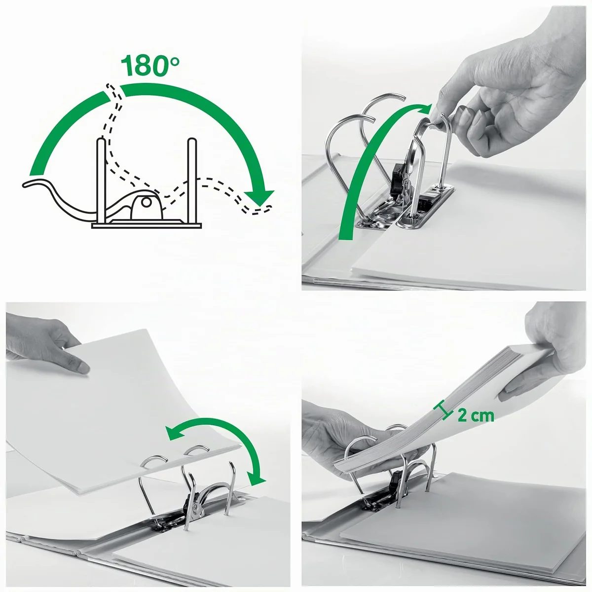 Leitz 310335001 – Archivador A4 80 mm Pack 3 Blanco