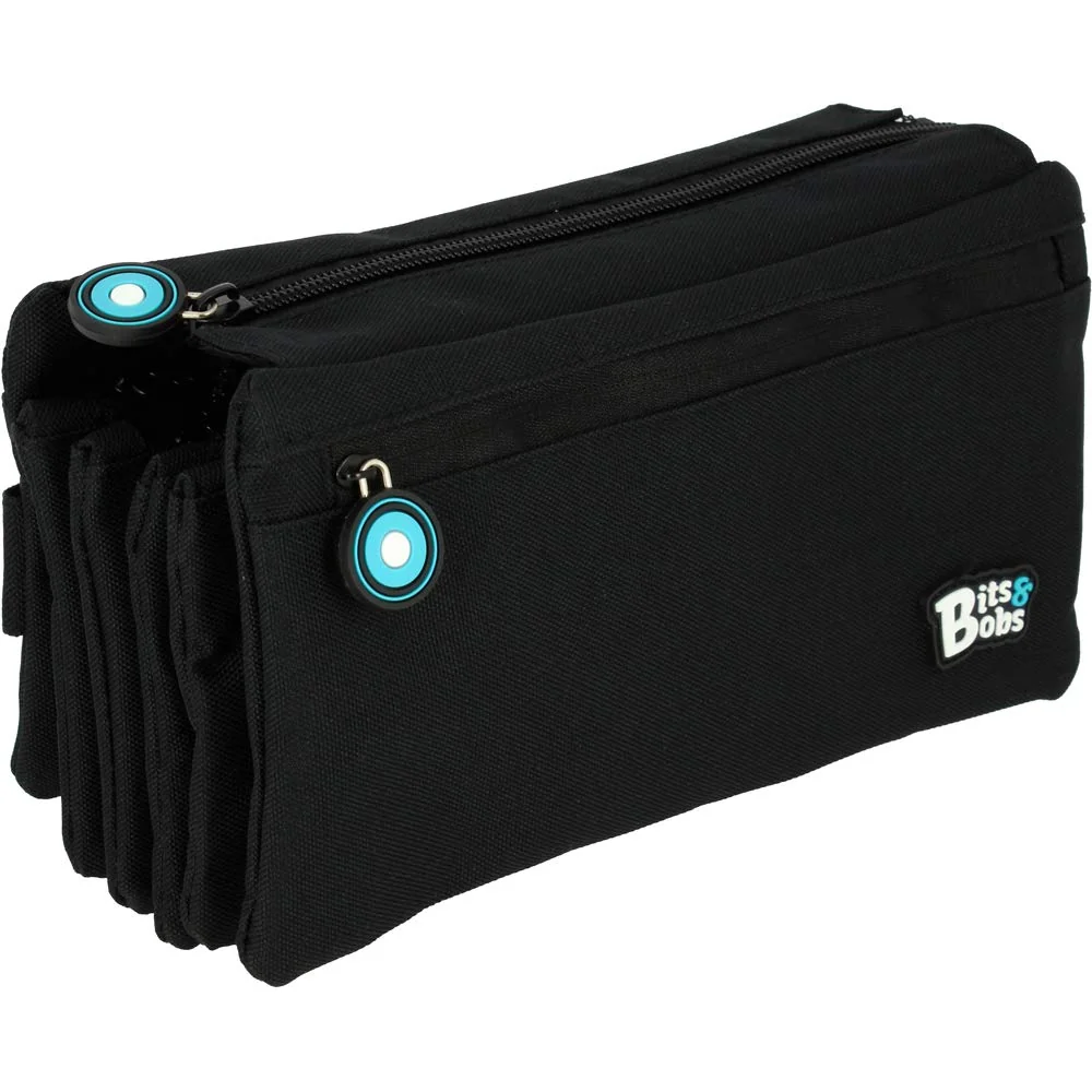 Grafoplás bits & Bobs - Estuche Portatodo Cuádruple, 23 cm, Negro
