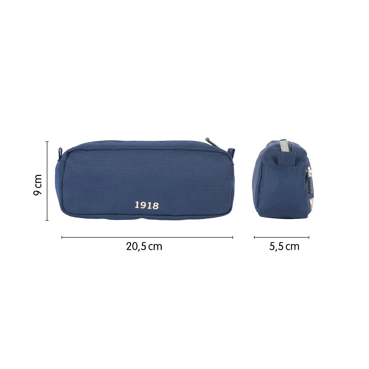 PORTATODO RECTANGULAR 2 CREMALLERAS SERIE 1918, AZUL MARINO MILAN