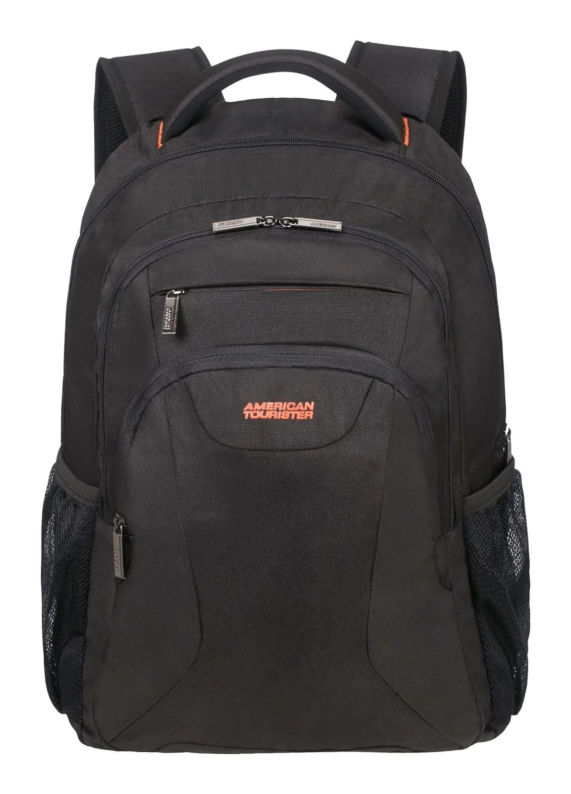 American Tourister AT Work - Mochila para portátil 17.3 pulgadas, 52 cm, 34 L, Negro/Naranja (Black/Orange)