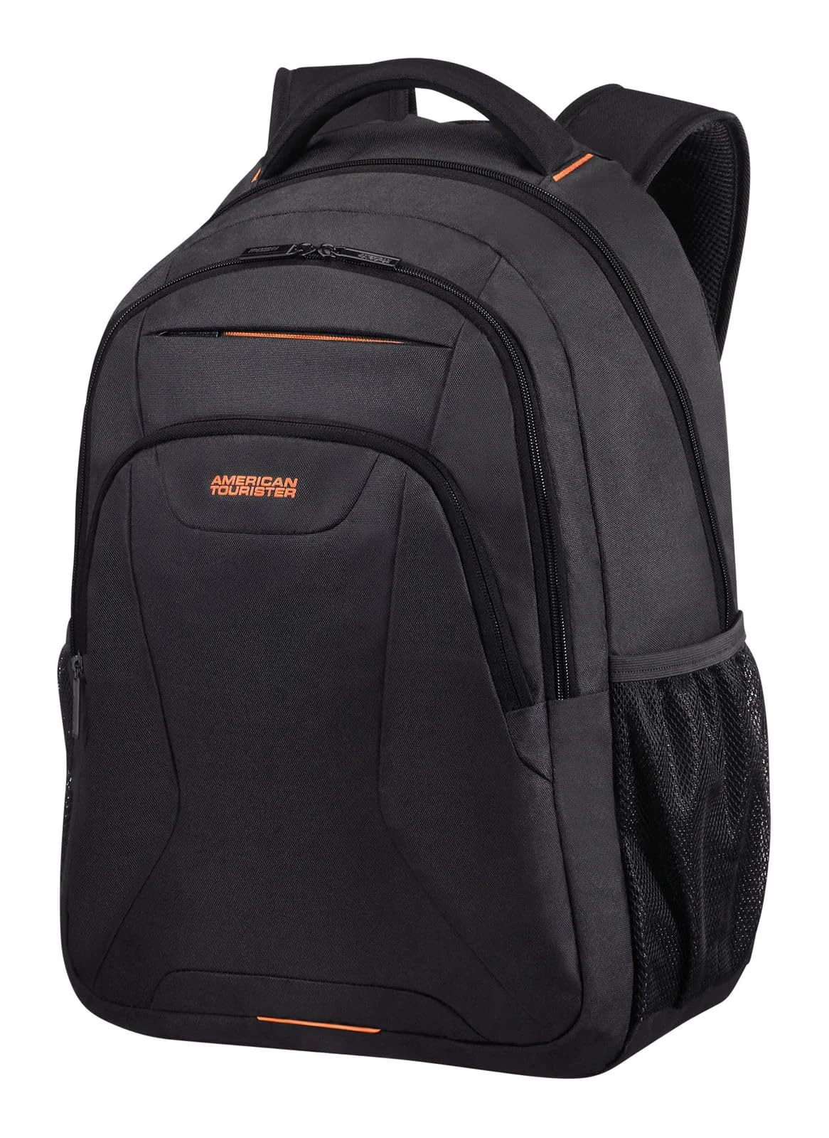 American Tourister AT Work - Mochila para portátil 17.3 pulgadas, 52 cm, 34 L, Negro/Naranja (Black/Orange)