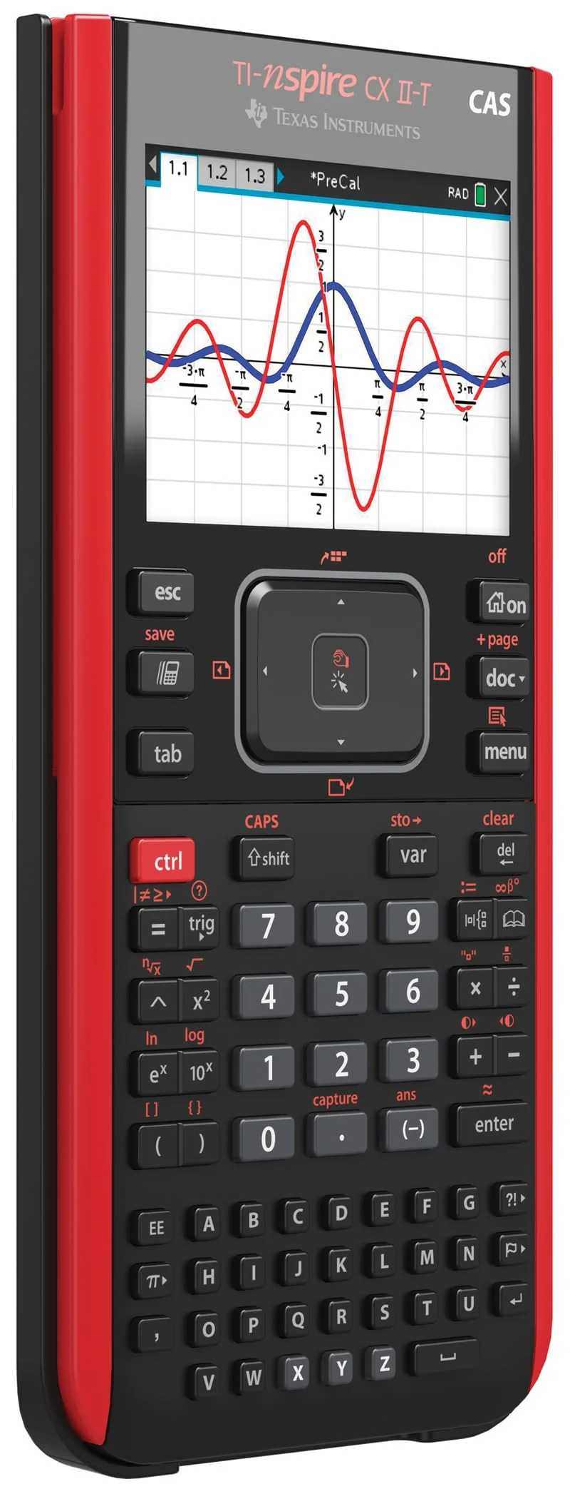 Texas Instruments TI-Nspire CX II-T CAS - E/D/I/F/ES/NL - Calculadora gráfica, Software, USB - New